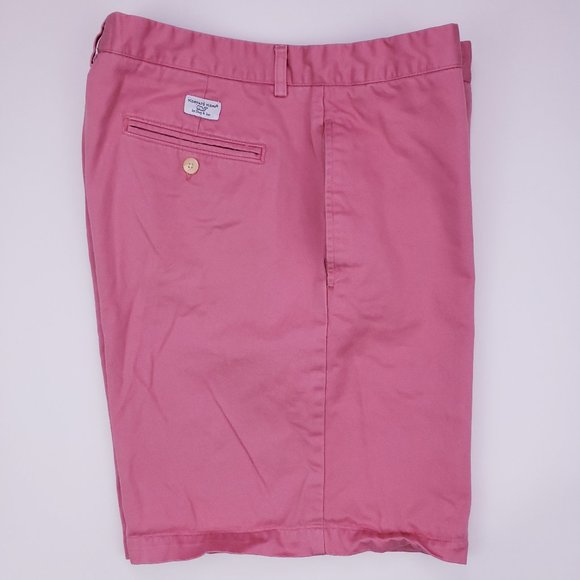Vineyard Vines Pink Shorts 34 Flat Front Cotton Me - Picture 9 of 12